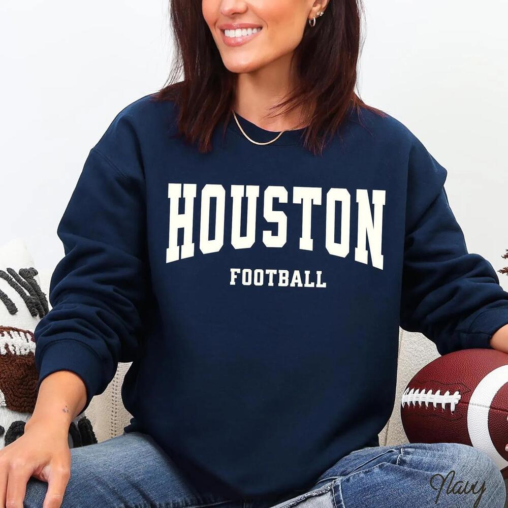 Houston Texan Football Varsity Game Day Christmas Fan Gift Pullover Sweatshirt 1